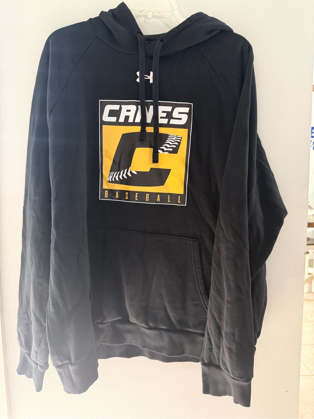 Under Armour Men’s Black 'Canes Baseball' Pullover Hoodie